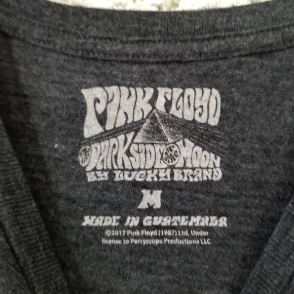 Lucky Brand Jeans Black Wash Pink Floyd T-Shirt - Picture 3 of 3